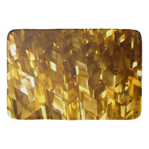 Guld Färgad Fractal Luxury Bath Mat Badrumsmatta