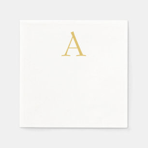 Guld Färgad Monogram Professionell Anpassad Pappersservett