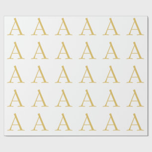 Guld Färgad Monogram Professionell Anpassad Presentpapper