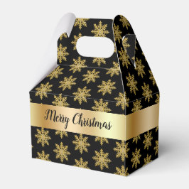 Guld Färgad Snowflake Mönster Favoritbox Presentaskar