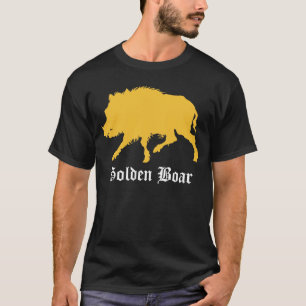 Guld- färger för mörk för galtvildsvinT-tröja T Shirt