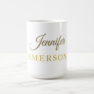 Guld färgnamn professionell minimalistisk modern kaffemugg