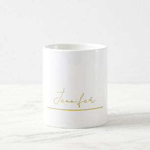 Guld färgnamn professionell minimalistisk modern   kaffemugg