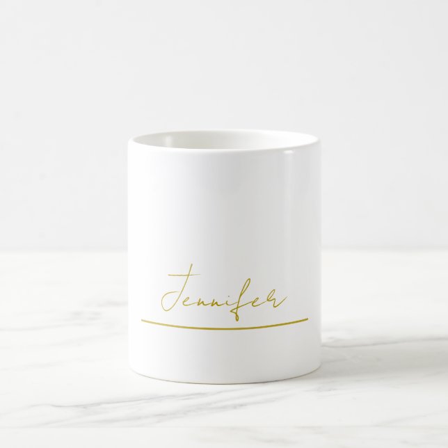 Guld färgnamn professionell minimalistisk modern   kaffemugg (Center)