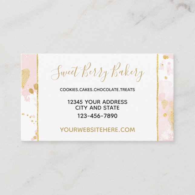  Guld-färgplattor Visitkort (Framsida)