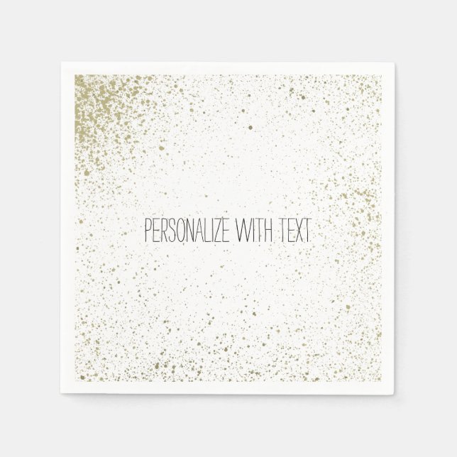 Guld-färgstänk Pappersservett (Framsidan)