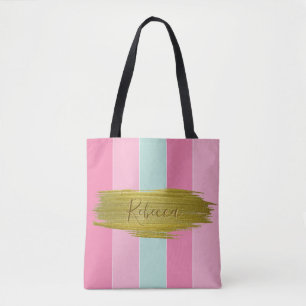 Guld Färgstreck, Rand - Tote Bag Tygkasse