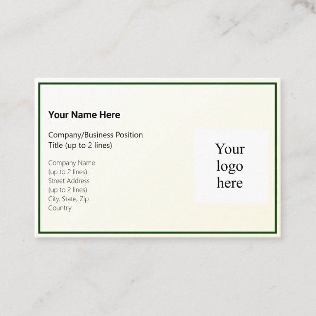 Guld färgtonsövertoning och Logotyp för jägare, eu Visitkort (Framsida)