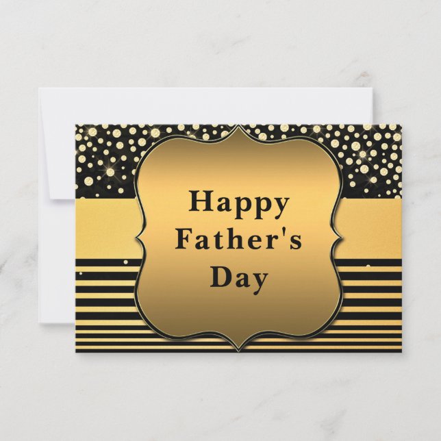 Guld Fars dag-kort med text bästa Pappa någonsin Kort (Framsida)