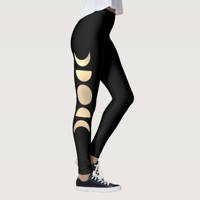 Guld-faserna i Måne-baljarna Leggings (Höger)