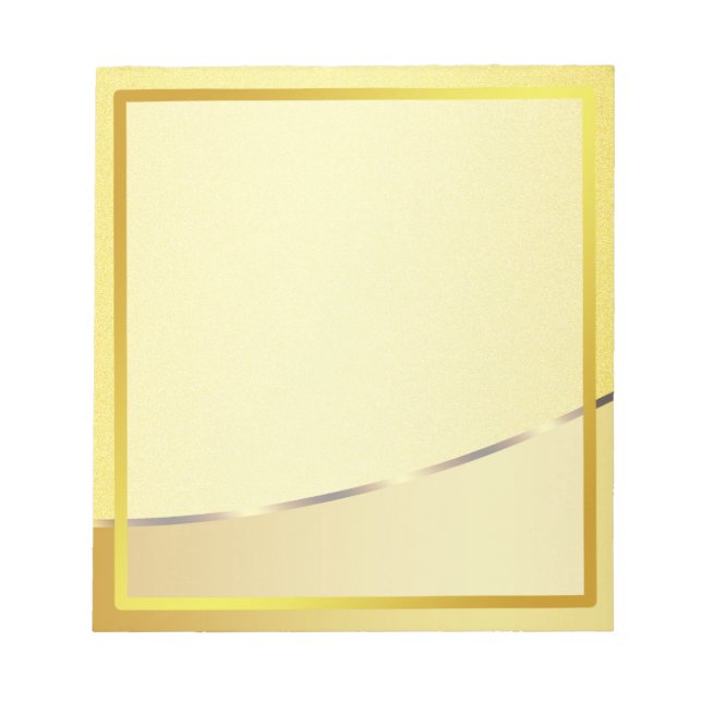 Guld Faux Boarder Stripe Photo ram Autograph Anteckningsblock (Framsida)