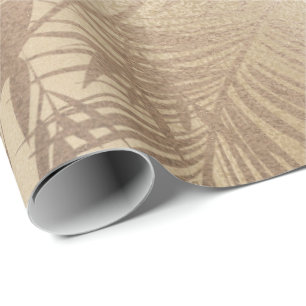 guld faux faux foil av tropiska löv Papper Presentpapper