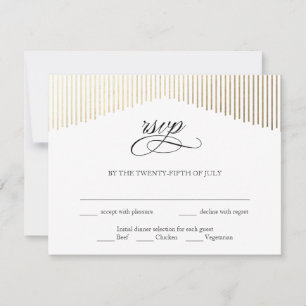Guld Faux Foil Angles Art Deco OSA kort