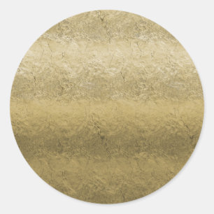 Guld Faux Foil Background Runt Klistermärke
