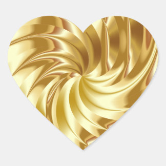 GULD Faux Foil Heart Stickers Hjärtformat Klistermärke