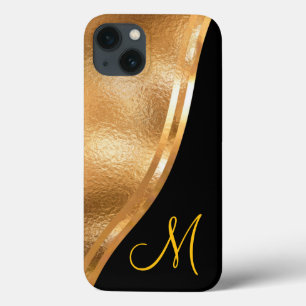 Guld Faux Foil, Namn och Monogram Fodral-Mate iPho
