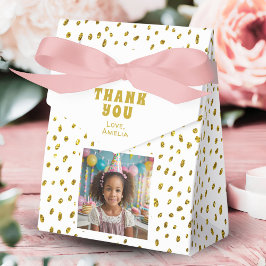 Guld Faux Glitter Birthday Girl Photo Tack Presentaskar