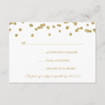 Guld Faux Glitter Confetti Bröllop White OSA