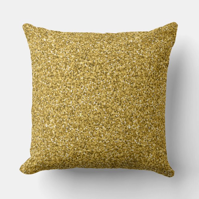 Guld Faux Glitter Dekorativ kudde (Framsida)