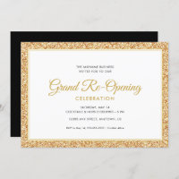 Guld Faux Glitter | Inbjudan att inleda förfarande