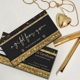 Guld Faux Glitter Ljus Gift-certifikat