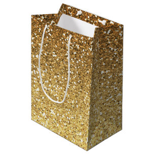 Guld Faux Glitter Ombre