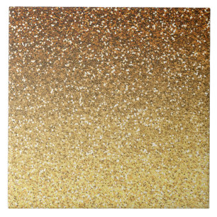 Guld Faux Glitter Ombre Kakelplatta