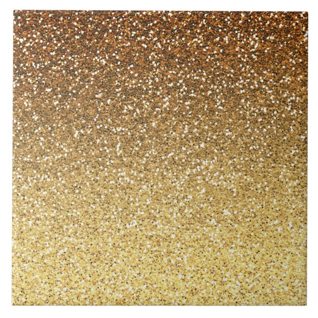Guld Faux Glitter Ombre Kakelplatta (Framsidan)