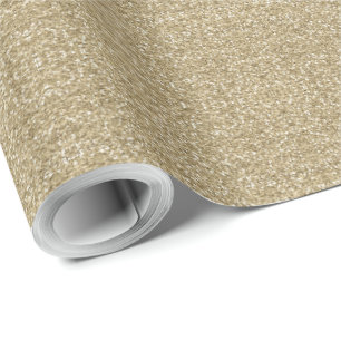 Guld- Fauxglitter för vit som slår in papper Presentpapper