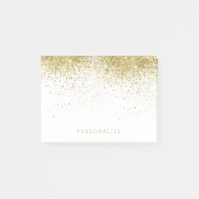 Guld- Fauxglitter Post-it Block (Framsida)