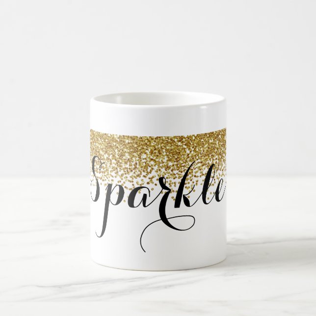 Guld- Fauxglittergnistra Kaffemugg (Center)