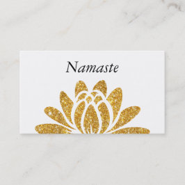 Guld- Fauxglitterlotusblommar blommar moderna Visitkort