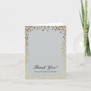 Guld- FauxglitterOmbre Bokeh tack Kort