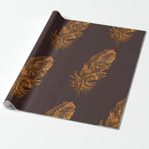 Guld Feather Presentpapper