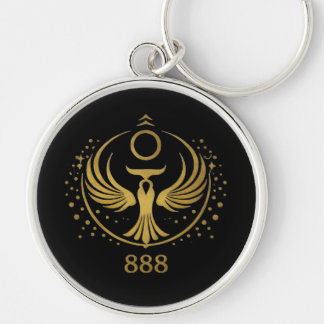 Guld Fenix 888 Nyckelring | Andlig Symbol Sigill