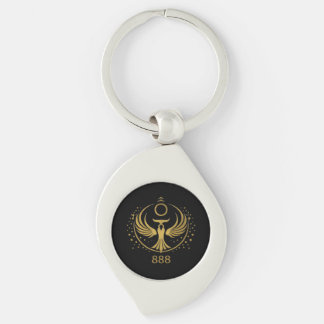 Guld Fenix 888 Nyckelring | Andlig Symbol Sigill