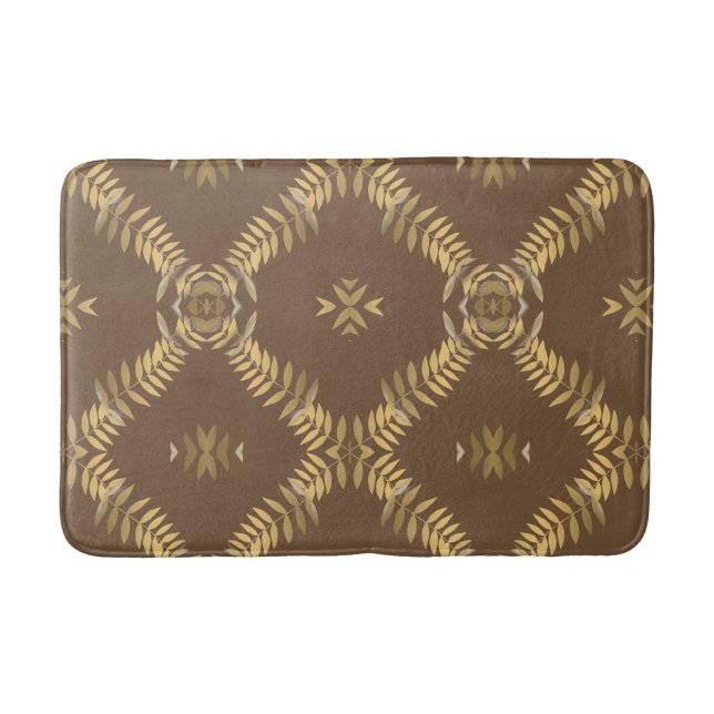 Guld Fernmosaik Badrumsmatta (Framsidan)