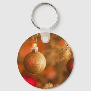 Guld Festive Dekorations Nyckelring