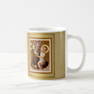 Guld- FESTMÅLTID för bön för St Joseph muggw Kaffemugg