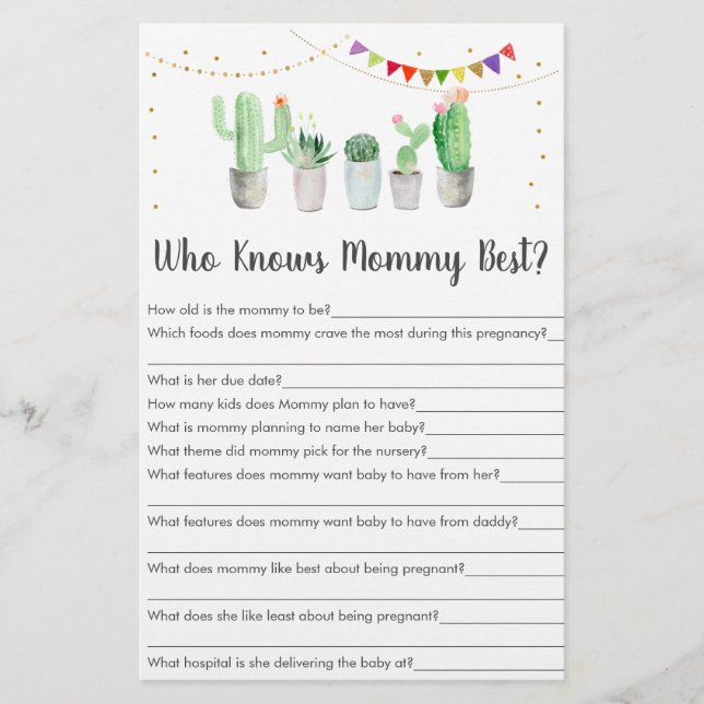 Guld Fiesta Cactus som känner till Mammans bästa s (Framsida)