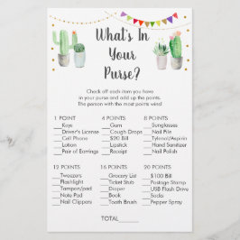 Guld Fiesta Cactus What's in your Purse Game
