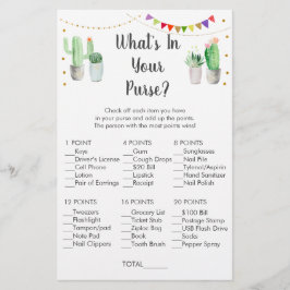 Guld Fiesta Cactus What's in your Purse Game