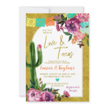 Guld Fiesta Kärlek och Tacos Förlovningsfest