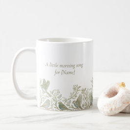 Guld filigran Art Deco | Sparrows morgonsång Kaffemugg