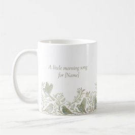 Guld filigran Art Deco | Sparrows morgonsång Kaffemugg