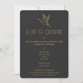 Guld filigran Art Deco | Traneminne Inbjudningar