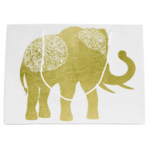 Guld- Filigree elefant