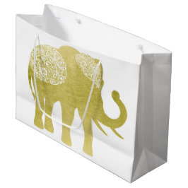 Guld- Filigree elefant