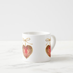 Guld Filigree Heart Espressomugg
