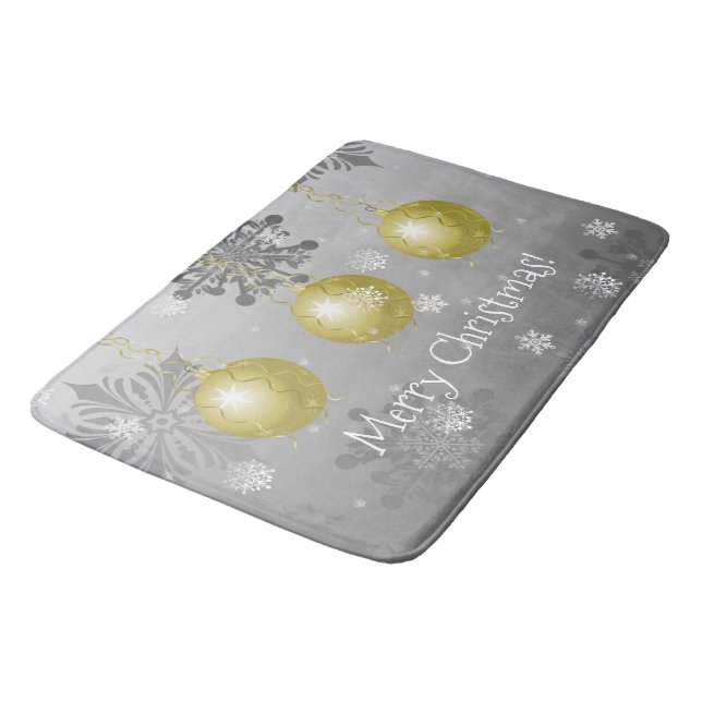 Guld Finare jul Ornament Bath Mat Badrumsmatta (Vinklad)